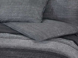 Duvet Cover Set Dark Grey 220x240 cm Cotton 136482