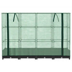 ZNTS Raised Bed with Greenhouse Cover Rattan Look 160x40x123 cm 4015812