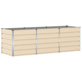 Planter Ivory 240 x 80 x 75 cm Steel 42018091