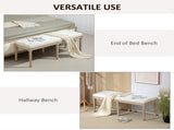 Vintage French Look Bed End Bench - Cream White T3398P343298