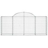 Arched Gabion Baskets 13 pcs 200x30x80/100 cm Galvanised Iron 3146100