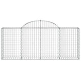 Arched Gabion Baskets 13 pcs 200x30x80/100 cm Galvanised Iron 3146100