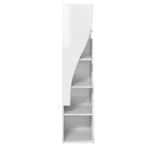 Corner Cabinet 32x32x140cm Engineered Wood High Gloss White 889879