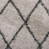 Shaggy Rug PAMPLONA High Pile Modern Beige and Anthracite 200x280 cm 375393