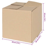 Folding Box 50 pcs Natural 20 x 20 x 20 cm Cardboard 4106564