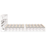 Bed Frame without Mattress White 140x190 cm Solid Wood Pine 3306523