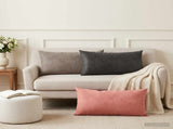 Cushion Cover 12 pcs HEERLEN Dark Grey 40 x 80 cm Velvet 909819