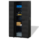 Garden Storage Cabinet with 4 Shelves Black 43700
