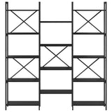 Bookshelf Black Oak 156 x 25 x 167 cm Engineered Wood 868341