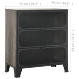 Storage Cabinets 2 pcs Grey 72x36x82 cm Metal and MDF 3095972