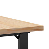 Coffee Table O-Frame 80x80x45.5 cm Solid Wood Pine and Steel 3282729