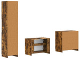 3 Piece Bathroom Cabinet Set UTRECHT Smoked Oak Engineered Wood 3417491