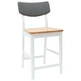 Dining Chairs 2 pcs White 48 x 49 x 95 cm Solid Rubber Wood 42020479