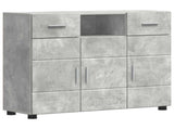 Wooden Cabinet with Drawer Concrete Grey 88.5 x 30.5 x 73 cm 880284