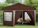 Pop-up Party Tent 195 x 195 x 245 cm Brown Oxford Fabric 42019742