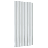 Roof Panels 12 pcs Galvanised Steel Grey 80x36 cm 319134