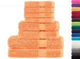 8 Piece Premium Towel Set SOLUND Orange 600 gsm 137546