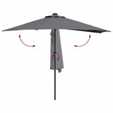 Garden Parasol Anthracite 294 x 150 x 224 cm 42003269