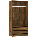 Wardrobe Smoked Oak 100x50x200 cm Engineered Wood 815345