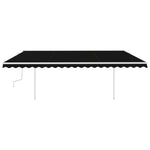 ZNTS Manual Retractable Awning with LED 5x3 m Anthracite 3069984