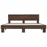 Bed Frame without Mattress Brown Oak 200x200 cm 3280176