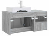 Bathroom Furniture Set 2 pcs Grey Sonoma Engineered Wood 3404060