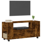 TV Cabinet Smoked Oak 102x34.5x43 cm Engineered Wood 833747