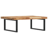 Basin Shelf Wall Mounted Steel and Solid Wood Acacia 3302941