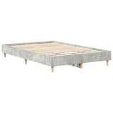 Bed Frame No Mattress Concrete Grey 135x190 cm Double Engineered Wood 861069