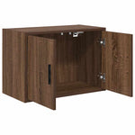 ZNTS Garage Wall Cabinets 2 pcs Brown Oak Engineered Wood 860656