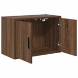 ZNTS Garage Wall Cabinets 2 pcs Brown Oak Engineered Wood 860656