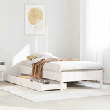 Bed Frame without Mattress White 90x200 cm Solid Wood Pine 3301720