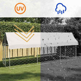 Outdoor Dog Kennel with Roof 400x100x150 cm 171497