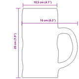 Beer Mugs with Handle Glass 6 pcs 1000 ml 4005747