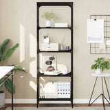 Bookcase 5-Tier Black 59x35x171 cm Engineered Wood 837622
