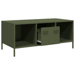 ZNTS Coffee Table Olive Green 101.5x50x43.5 cm Cold-rolled Steel 851278