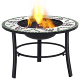 Mosaic Fire Pit Green 68cm Ceramic 46722