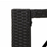 7 Piece Garden Bar Set with Cushions Black Poly Rattan 3203952