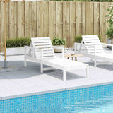 Sun Lounger White 199.5x62x55 cm Solid Wood Pine 832539