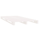 Pallet Bed without Mattress White Single Solid Wood 821423