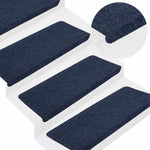 ZNTS Stair Mats Self-adhesive 30 pcs Blue 65x24.5x3.5 cm 3365919