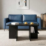 Coffee Table Black Oak 87 x 50 x 45 cm Engineered Wood 8001056