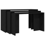 Nesting Tables 3 pcs Black Engineered Wood 858534