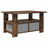 Coffee Table Smoked Oak 77 x 55 x 42 cm Engineered Wood 8000416