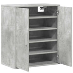 Shoe Cabinet Concrete Grey 60x35x70 cm Engineered Wood 808922