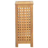 Laundry Basket Natural Solid Teak Wood 340760