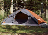 Camping Tent Dome 2-Person Grey and Orange Waterproof 94645