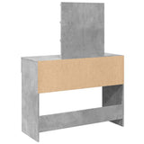 Dressing Table with LED Concrete Grey 100x40x130 cm 848195