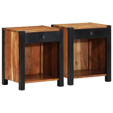 Bedside Cabinet 2 pcs Brown 40 x 35 x 50 cm Solid acacia wood 4019635
