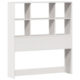 Bookcase Bed without Mattress White 90x200cm Solid Wood Pine 3322997